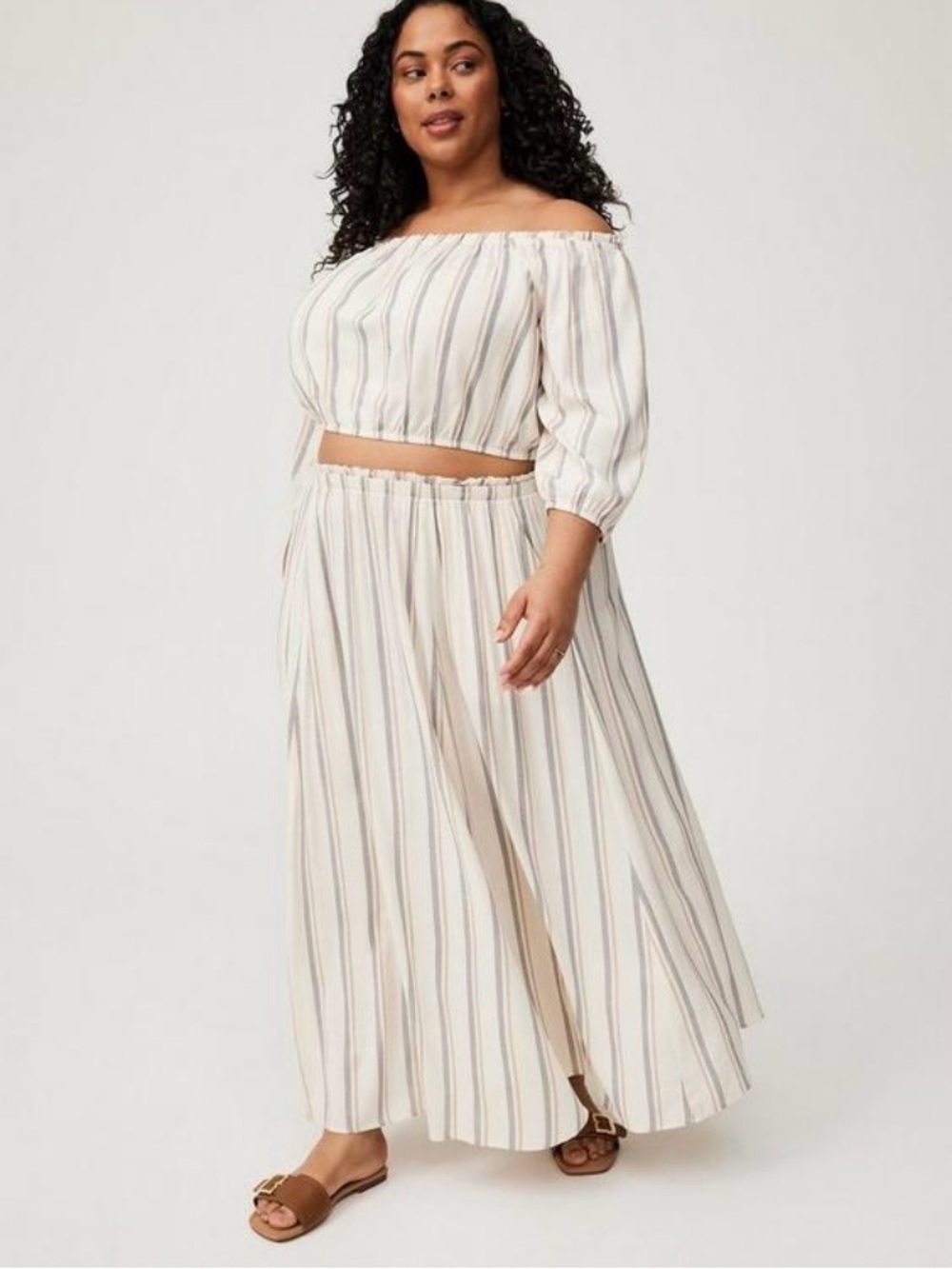 Torrid Off Shoulder Maxi Skirt Set - Top 2X - Skirt 1X - NWT! - Picture 9 of 12